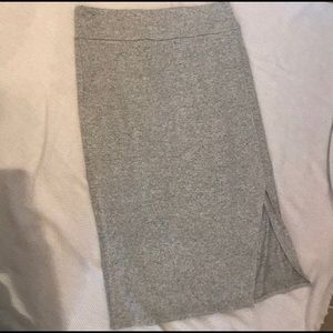 LOFT lounge line midi gray skirt size medium